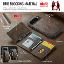 DG.MING Detachable Magnetic Wallet Case with Zipper Pocket for Pixel 10 ProXL [Coffee]