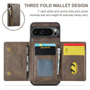 DG.MING Detachable Magnetic Wallet Case with Zipper Pocket for Pixel 10 ProXL [Coffee]