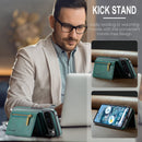 DG.MING Detachable Magnetic Wallet Case with Zipper Pocket for Pixel 10 ProXL [Green]