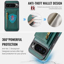 DG.MING Detachable Magnetic Wallet Case with Zipper Pocket for Pixel 10 ProXL [Green]