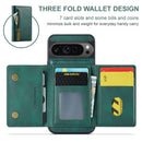 DG.MING Detachable Magnetic Wallet Case with Zipper Pocket for Pixel 10 ProXL [Green]