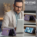 DG.MING Detachable Magnetic Wallet Case with Zipper Pocket for Pixel 10 ProXL [Purple]