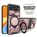 Google Pixel 10 Pro XL Ring Kickstand Case w/ Camera Cover [Rose Gold]