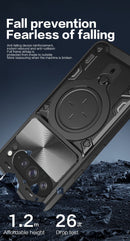 Google Pixel 10 Pro XL Ring Kickstand Case w/ Camera Cover [Red]