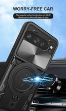 Google Pixel 10 Pro XL Ring Kickstand Case w/ Camera Cover [Black]