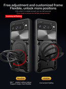 Google Pixel 10 Pro XL Ring Kickstand Case w/ Camera Cover [Black]