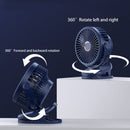 Portable Mini Clip Fan 4 Speed Adjustable USB Rechargeable 5
