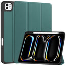 Premium Quality Tri-fold PU Leather Case with Pencil Holder