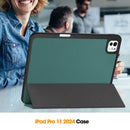 Premium Quality Tri-fold PU Leather Case with Pencil Holder