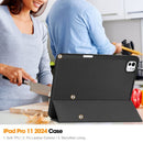 Premium Quality Tri-fold PU Leather Case with Pencil Holder