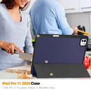Premium Quality Tri-fold PU Leather Case with Pencil Holder
