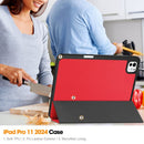 Premium Quality Tri-fold PU Leather Case with Pencil Holder