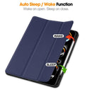 Premium Quality Tri-fold PU Leather Case with Pencil Holder