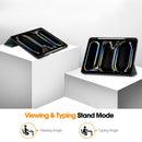 Premium Quality Tri-fold PU Leather Case with Pencil Holder