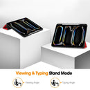 Premium Quality Tri-fold PU Leather Case with Pencil Holder