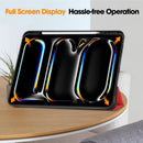 Premium Quality Tri-fold PU Leather Case with Pencil Holder