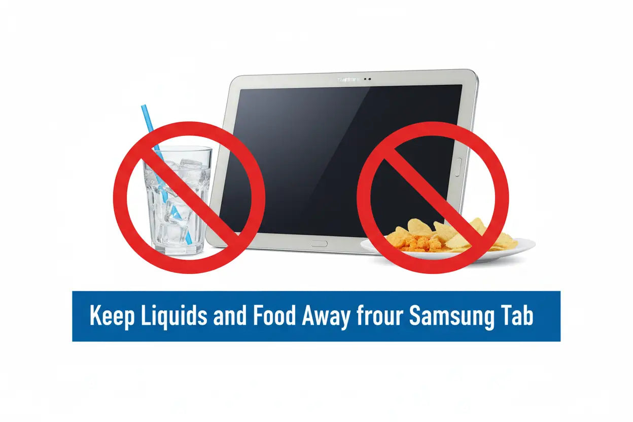 Keep Liquids and Food Away from Tab