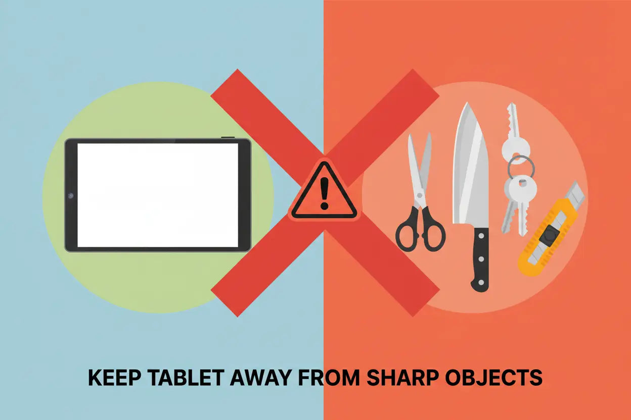 Keep Your Tablet Away from Sharp Objects