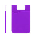 Purple Silicone Card Holder Pocket Case Wallet Pouch