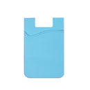 Light Blue Silicone Credit Card Holder Pocket Case Wallet Sticker Phone