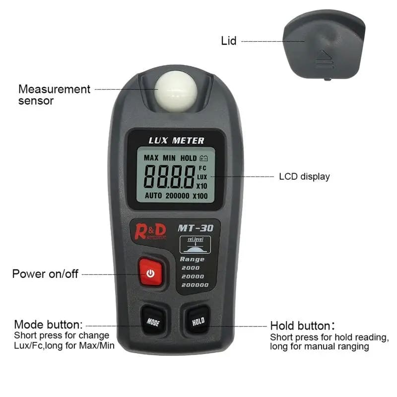 Digital Lux Meter - MT30