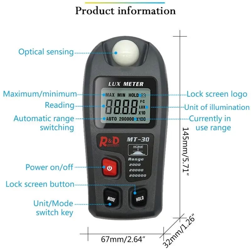 Digital Lux Meter - MT30