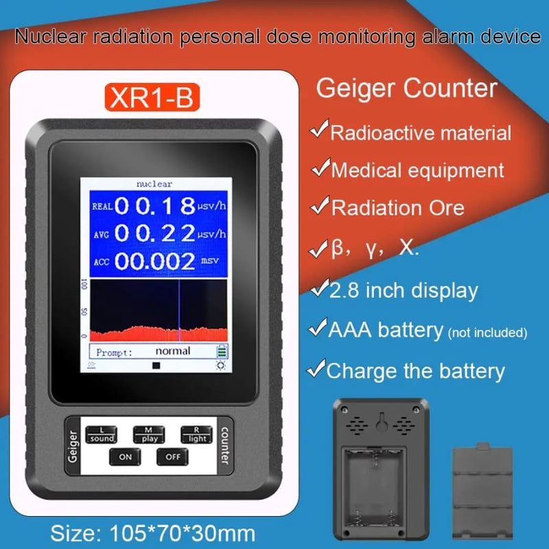 Radiation Detector Geiger Counter Real time Mean Cumulative