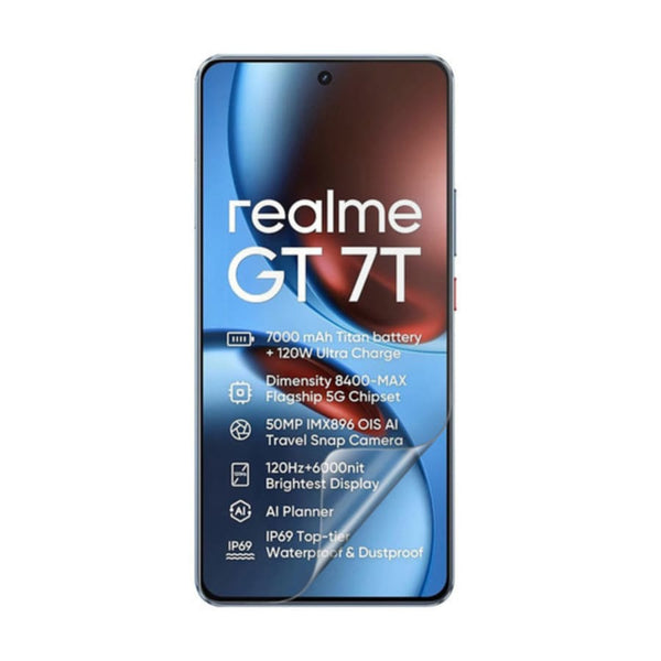 Realme GT 7T Hydrogel Screen Protector (Pack of 2) - Screen