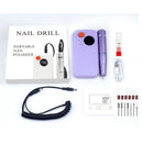 Rechargeable Electric Nail File Kit Purple 2
