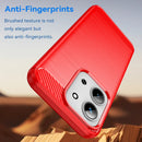 Xiaomi Redmi 15C 4G Carbon Fibre TPU Case Slim Shockproof Cover Red