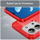 Xiaomi Redmi 15C 4G Carbon Fibre TPU Case Slim Shockproof Cover Red