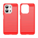 Xiaomi Redmi 15C 4G Carbon Fibre TPU Case Slim Shockproof Cover Red