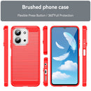 Xiaomi Redmi 15C 4G Carbon Fibre TPU Case Slim Shockproof Cover Red