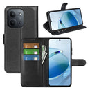 Wallet Case for Xiaomi Redmi 15C 4G – PU Leather Flip Cover with Card Holder & Stand [Black]