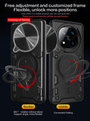 Xiaomi Redmi Note 14 Pro Plus 5G Ring Kickstand Case w/ Camera Cover [Red]