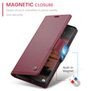 Xiaomi Redmi Note 15 4G / 5G CaseMe Retro Wallet Case [Maroon]