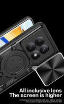 Redmi Note 15 4G / 5G Ring Kickstand Case w/ Camera Cover [Black]