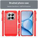 Redmi Note 15 Pro Plus 5G Carbon Fibre TPU Case Slim Shockproof Cover Red