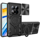 Redmi Note 15 Pro Plus 5G  Ring Kickstand Case w/ Camera Cover [Black]
