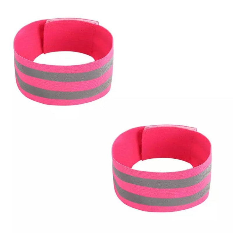 Reflective Wrist/Arm/Ankle bands - Pink Wrist Bands (x2)
