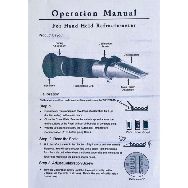 Refractometer - Salinity (0-100% - 1.000-1.070 SG)