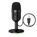 RGB Desktop Omni-Directional Microphone with One-Key Mute