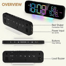 RGB Display Vibrating Travel Alarm Clock 5