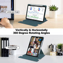 Rotating Acrylic Back PU Leather Case for iPad Air 11