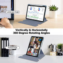 Rotating Acrylic Back PU Leather Case for iPad Air 11 (M2