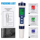 5 in 1 Pen Meter PH EC TDS Salinity Temp LCD Digital Water Quality Monitor Test