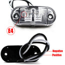 10PCS LED Side Marker White Lights Indicators Trailer Truck RV 12V 24V
