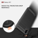 Samsung A01 Carbon Fibre TPU Case Slim Shockproof Cover