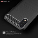 Samsung A01 Carbon Fibre TPU Case Slim Shockproof Cover