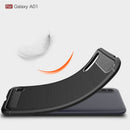 Samsung A01 Carbon Fibre TPU Case Slim Shockproof Cover Red